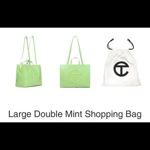 Large Mint Telfar Shopping Bag